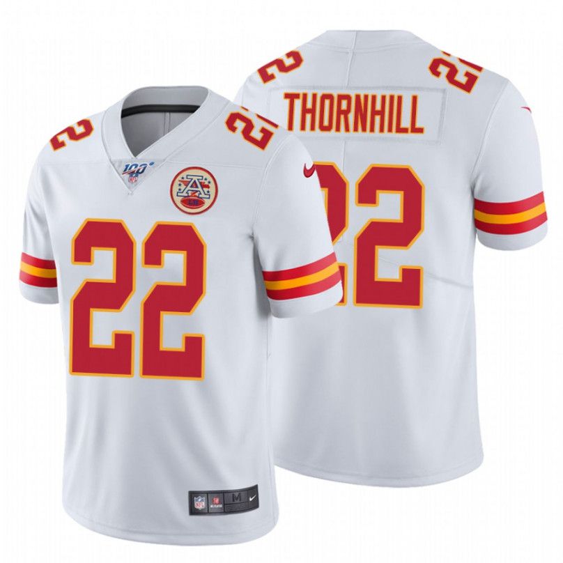 Men Kansas City Chiefs #22 Juan Thornhill Nike White 100th Limited NFL Jersey->kansas city chiefs->NFL Jersey